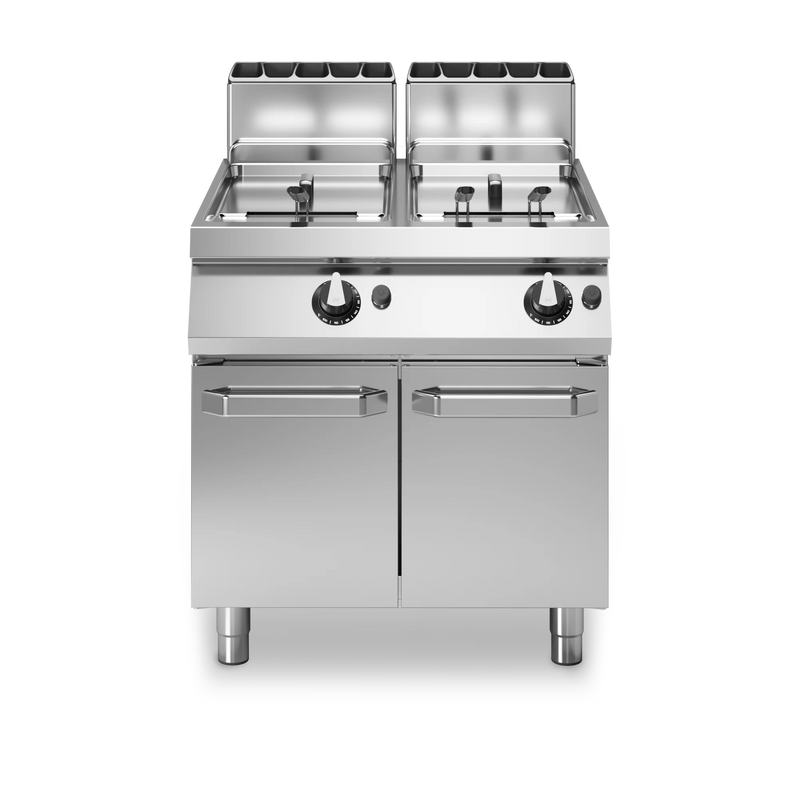 R90/80FRGV/2V22/P Gas fryer, 2 tanks 22+22 litres