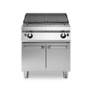 R70-80GRLG-P Lava stone grill, 2 cast iron cooking zones