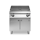 R70-80GRLI-P Lava stone grill, 2 stainless steel cooking zones