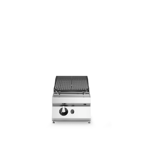 R90/40GRLG/T Lava stone grill, 1 cast iron cooking zone