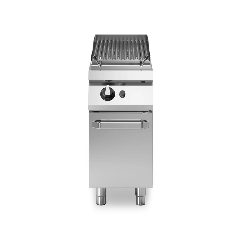 R90/40GRLI/P Lava stone grill, 1 stainless steel cooking zone