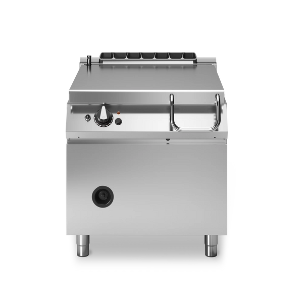 Gas tilting brazier, 60 litre iron tank, motorised tilting