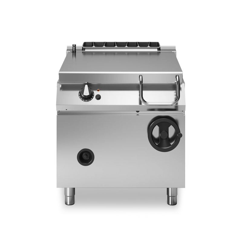 Gas tilting brazier, 60 litre stainless steel tank, manual tilting