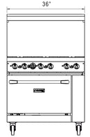 6 Range Gas Cooker with Oven