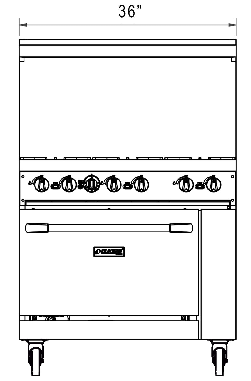 6 Range Gas Cooker with Oven